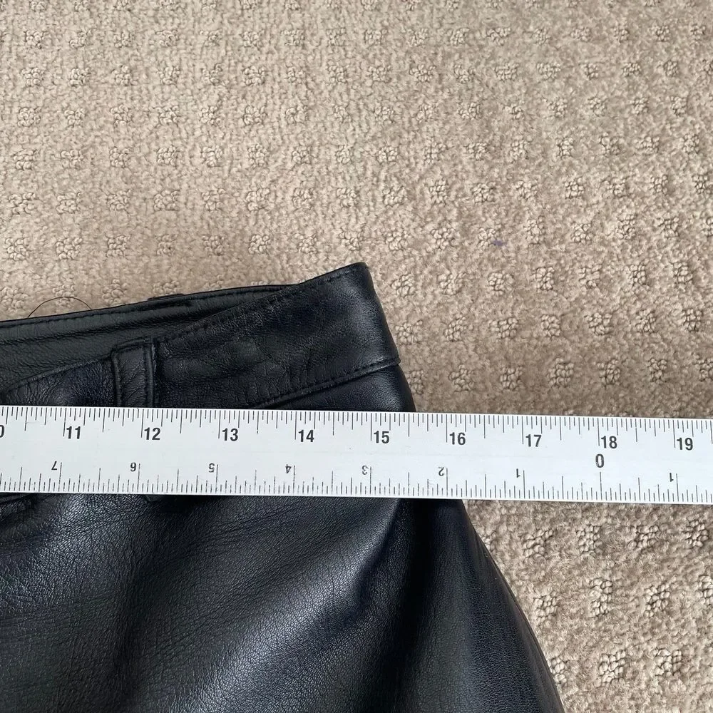 Vintage Wilson Leather Pants 30x31 (Tag 36) Black Motorcycle Biker Retro Y2K 90s